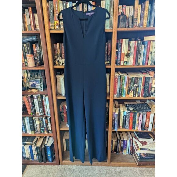 Ralph Lauren Purple Label Pants - Ralph Lauren Women's Size 8 Purple Label Wool Blend Blue Romper Pants